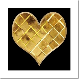 Heart - golden glitz Posters and Art